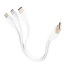 Przewód multi USB 20 cm 3w1 - USB typ C / microUSB / Lightning