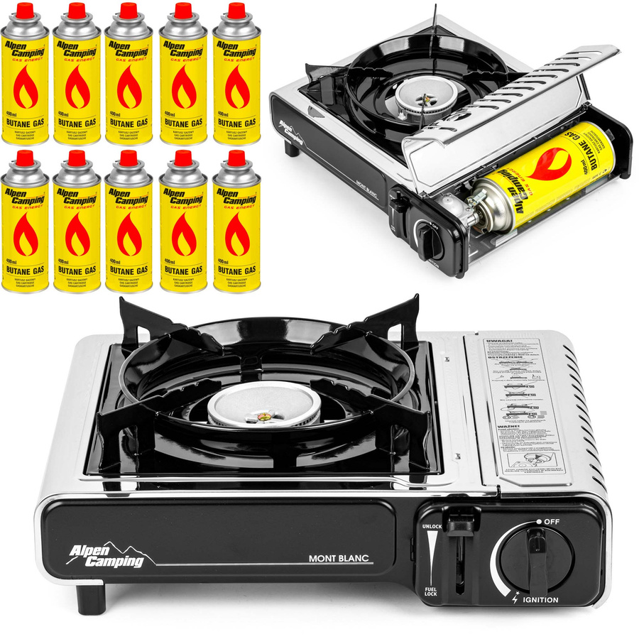 Kuchenka turystyczna Alpen Camping MontBlanc + kartusze x10