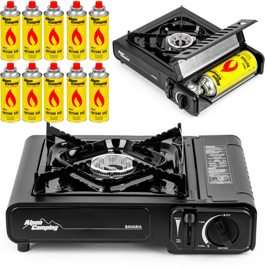 Kuchenka turystyczna Alpen Camping Bavaria + 10x kartusze