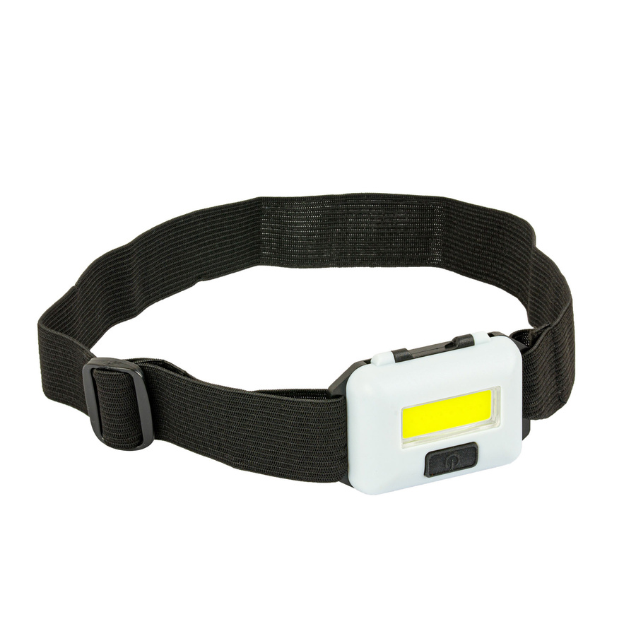 Latarka czołowa COB - szara