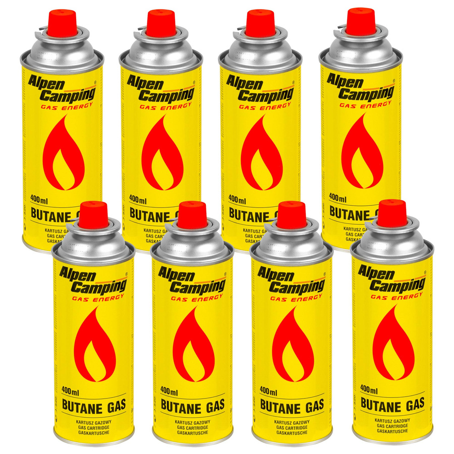 Kartusze gazowe Alpen Camping 400ml x8 szt