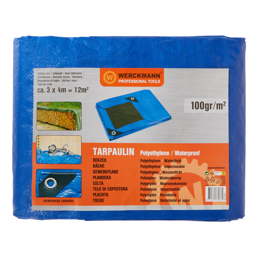 Plandeka Brezent 3mx4m niebieska gruba