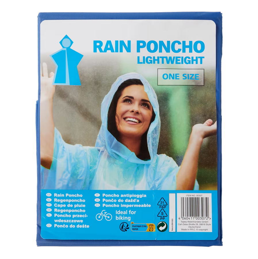 Ponczo lekkie przeciwdeszczowe z kapturem