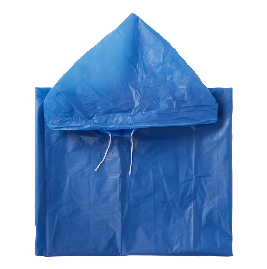 Ponczo lekkie przeciwdeszczowe z kapturem