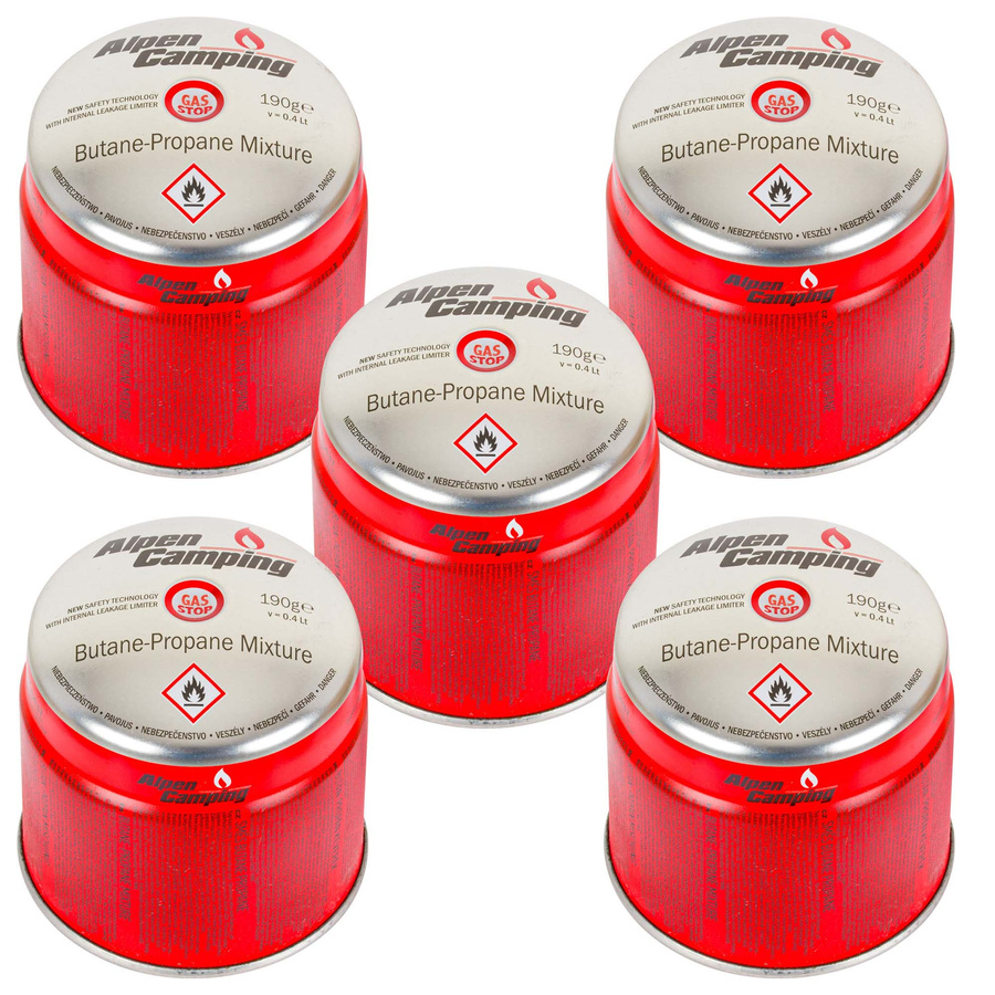 Kartusze gazowe Alpen Camping 190g x5 szt