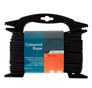 Linka pleciona czarna 20m x 4mm