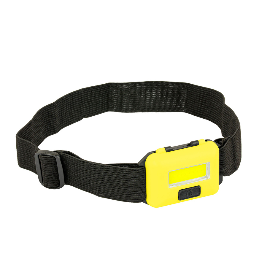 Latarka czołowa COB - żółta