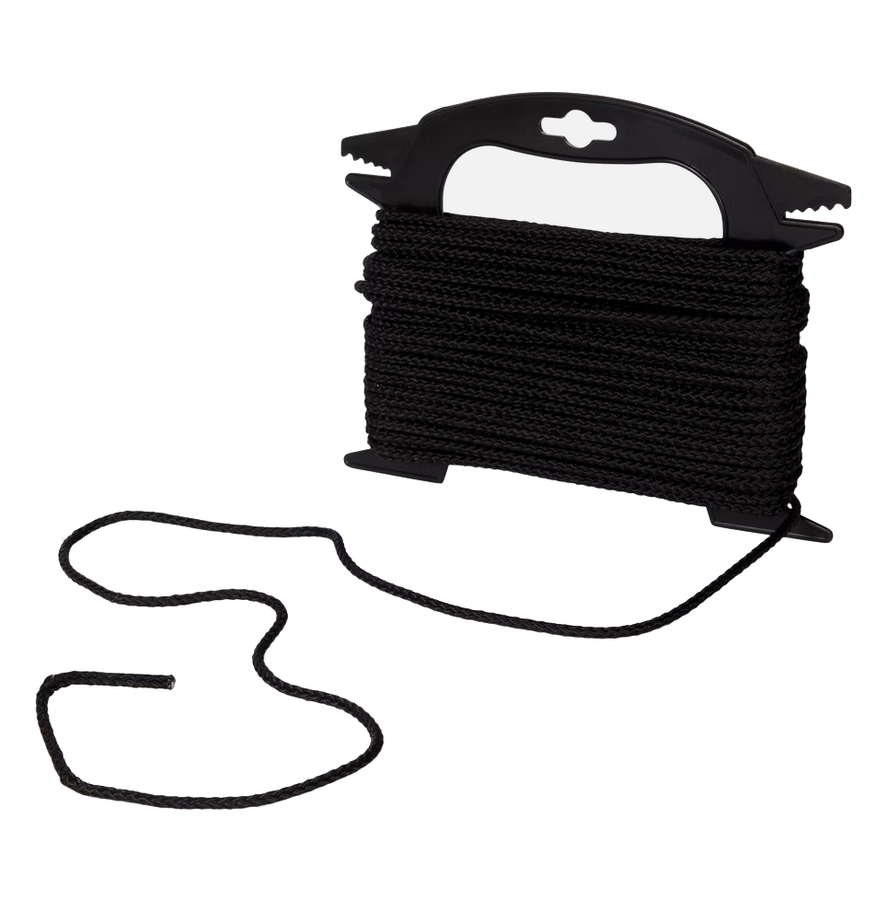 Linka pleciona czarna 20m x 4mm