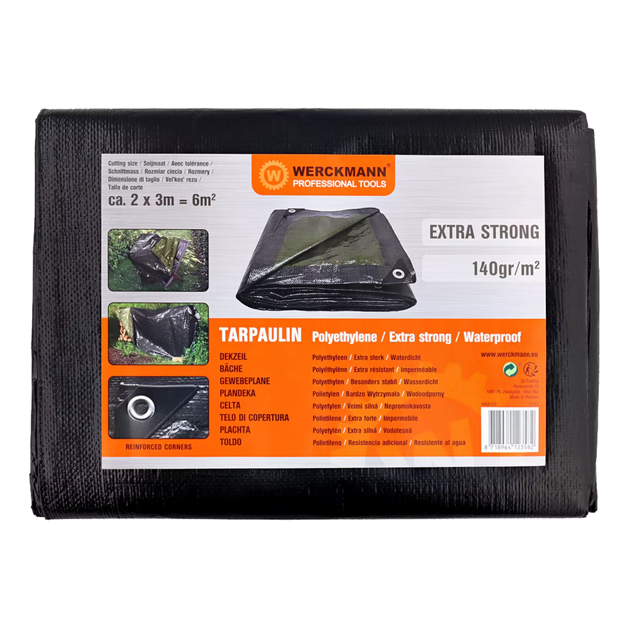Plandeka Brezent 2mx3m czarna mocna