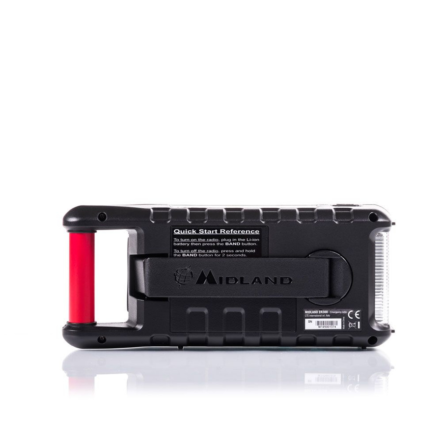 MIDLAND ER300 - Radio alarmowe Awaryjne Dynamo Powerbank AM/FM