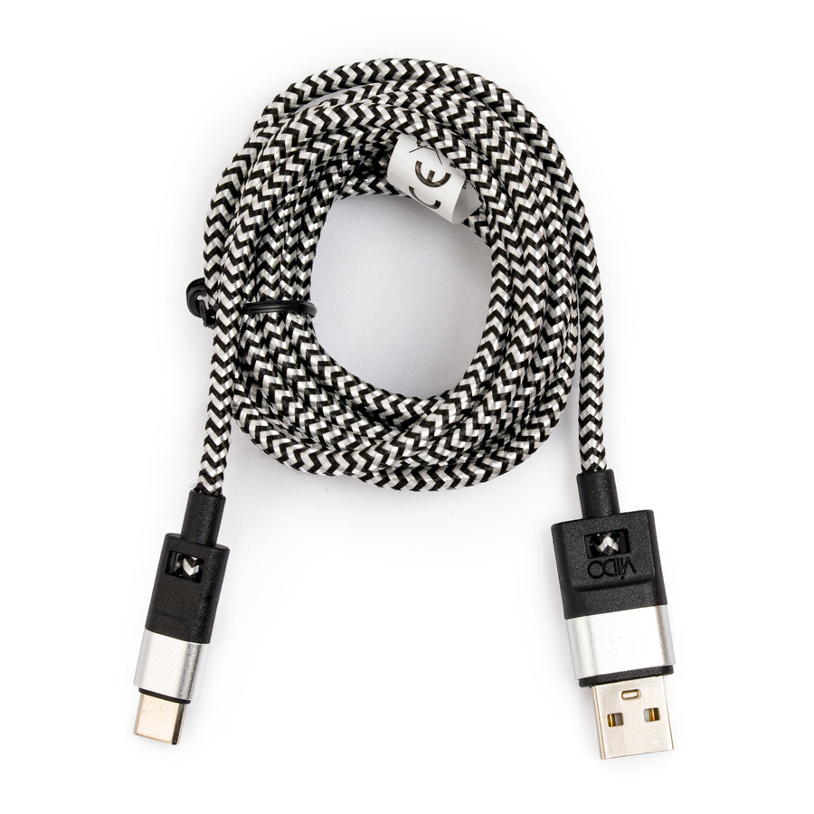 Przewód Vido USB-C 2.4A 2M szary