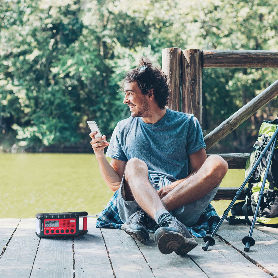 MIDLAND ER300 - Radio alarmowe Awaryjne Dynamo Powerbank AM/FM