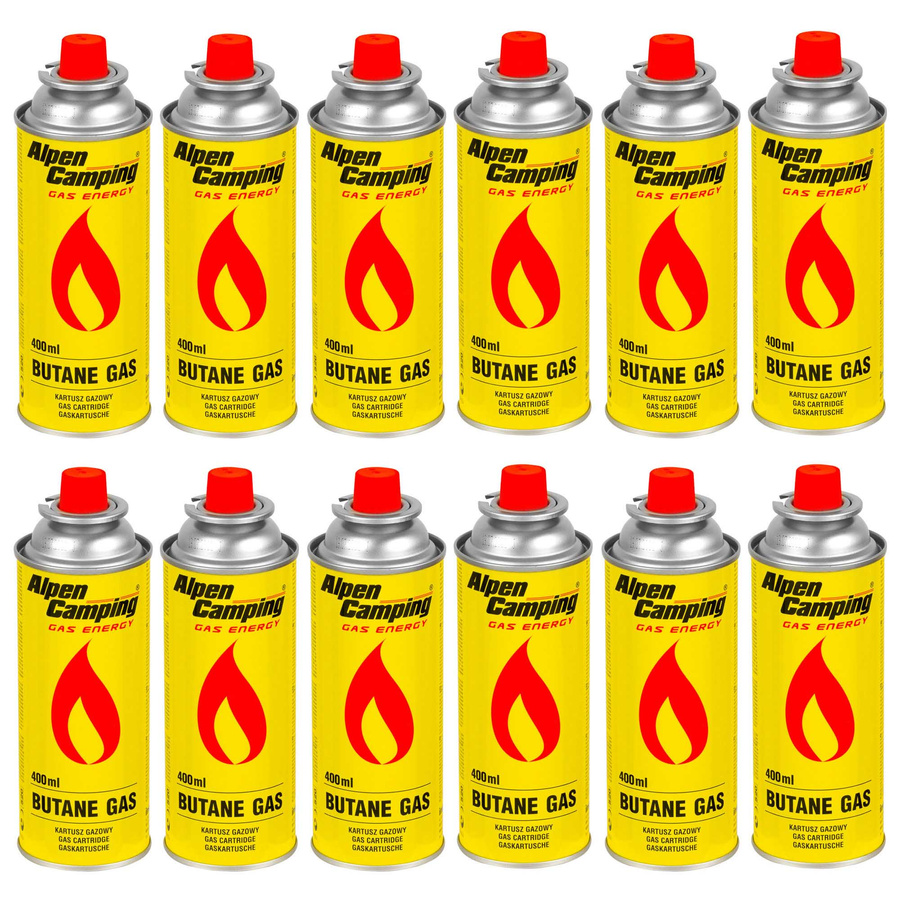 Kartusze gazowe Alpen Camping 400ml x12 szt