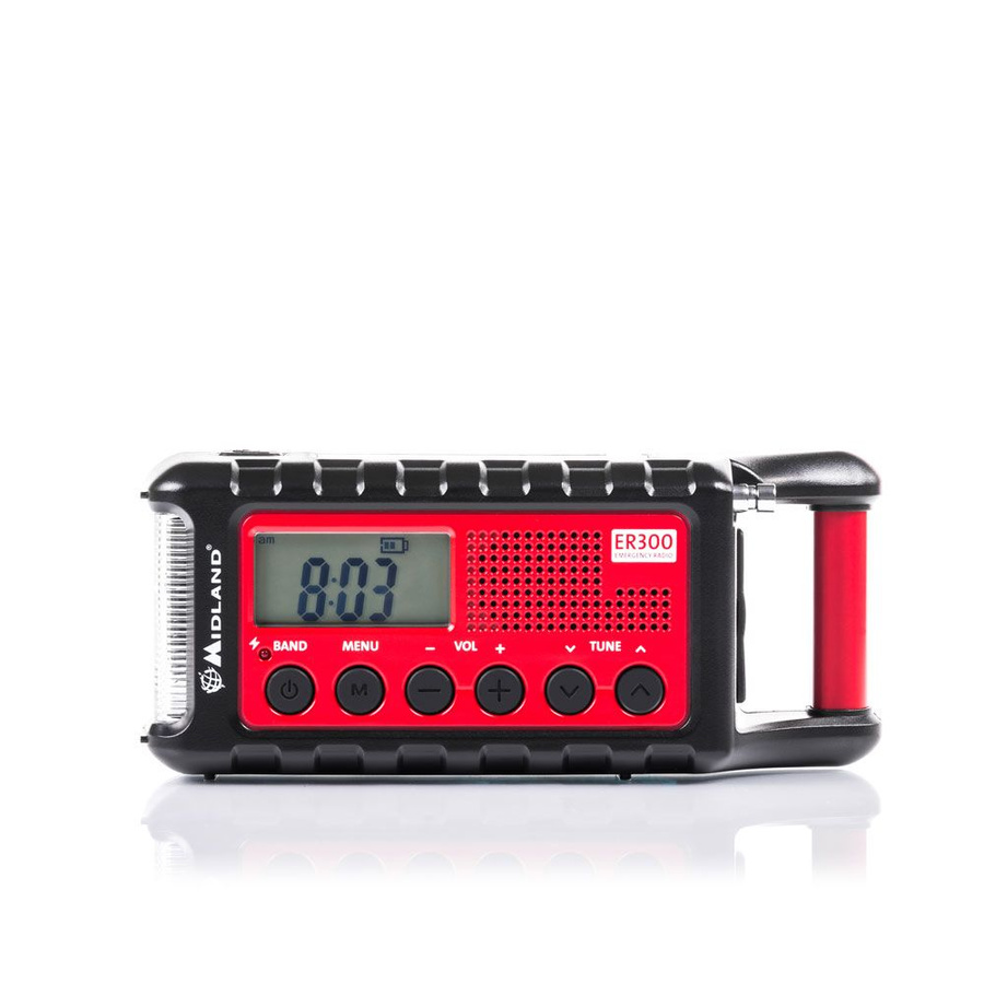 MIDLAND ER300 - Radio alarmowe Awaryjne Dynamo Powerbank AM/FM